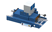 Dymax® Edge-Carry Series Ultraviolet (UV) Light-Curing Conveyor Systems - Two Fusion F300 lamp systems for 12" wide exposure