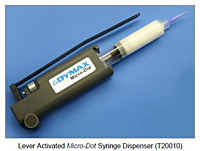 Lever Activated Micro-Dot Syringe Dispenser
