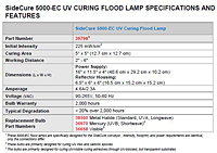 SideCure 5000-EC UV Curing Flood Lamp Specifications and Features