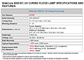 SideCure 5000-EC UV Curing Flood Lamp Specifications and Features